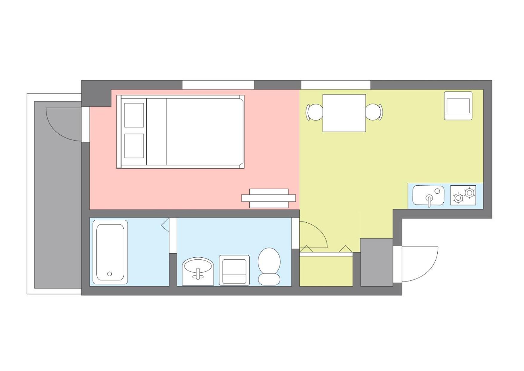 Yakuin Apartment Fukuoka  Esterno foto